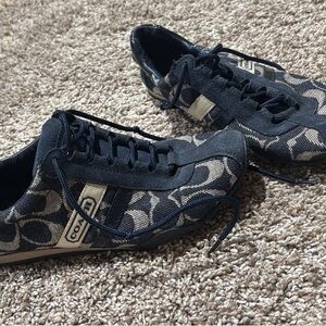 Coach Patterned Blue Sneakers